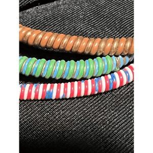 Artisan Made In Africa Set of 3 Recycled wire Twisted Copper Bracelets